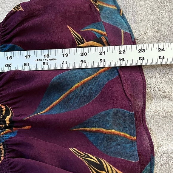 Anthropologie Farm Rio Jennifer Blouse Top Boho   Feminine Size Medium Purple - Picture 15 of 16